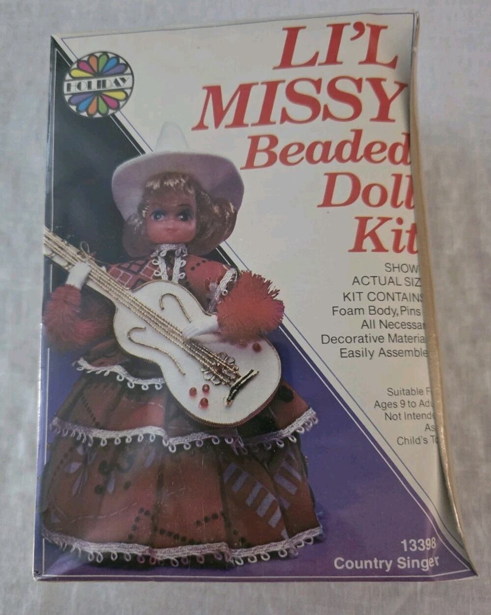 Walco Li'l Missy Beaded Doll Kit Sequin Vintage Country Singer #13398